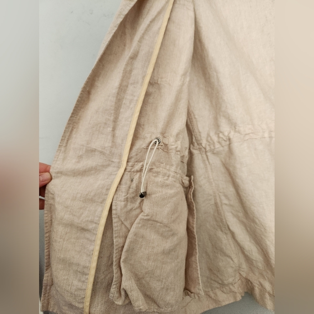Bugatchi Linen Cotton Blend Cargo Lightweight Buttonfront Shirt Jacket XXL - Picture 4 of 7